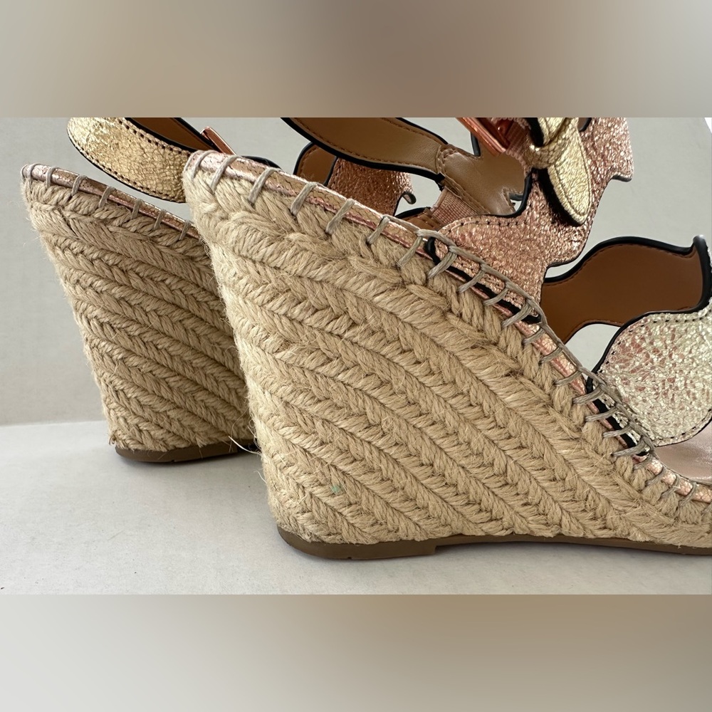 Marc Fisher Metallic Wave Espadrille Sandals - Gold, Silver & Rose Gold - Picture 15 of 17